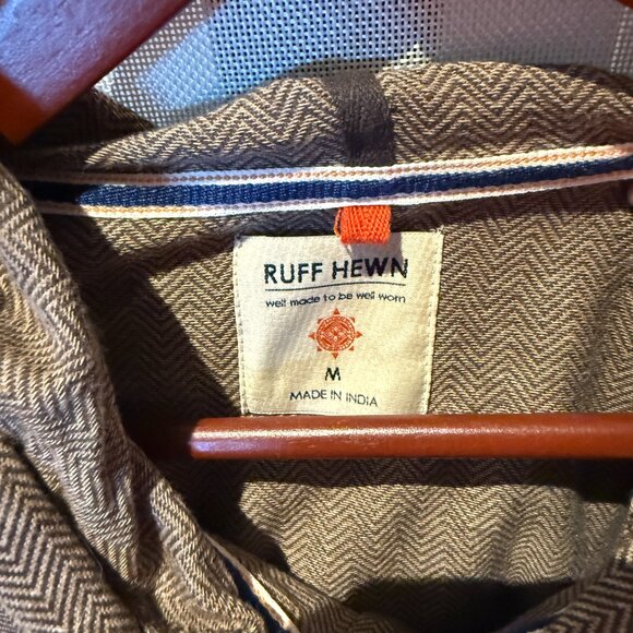 Men's RuffHewn Hooded 2 button pull over size M NWOT - Picture 4 of 6